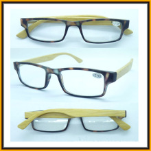 R1515 Vente en gros haute qualité bambou Temple Clear Frame lunettes de lecture